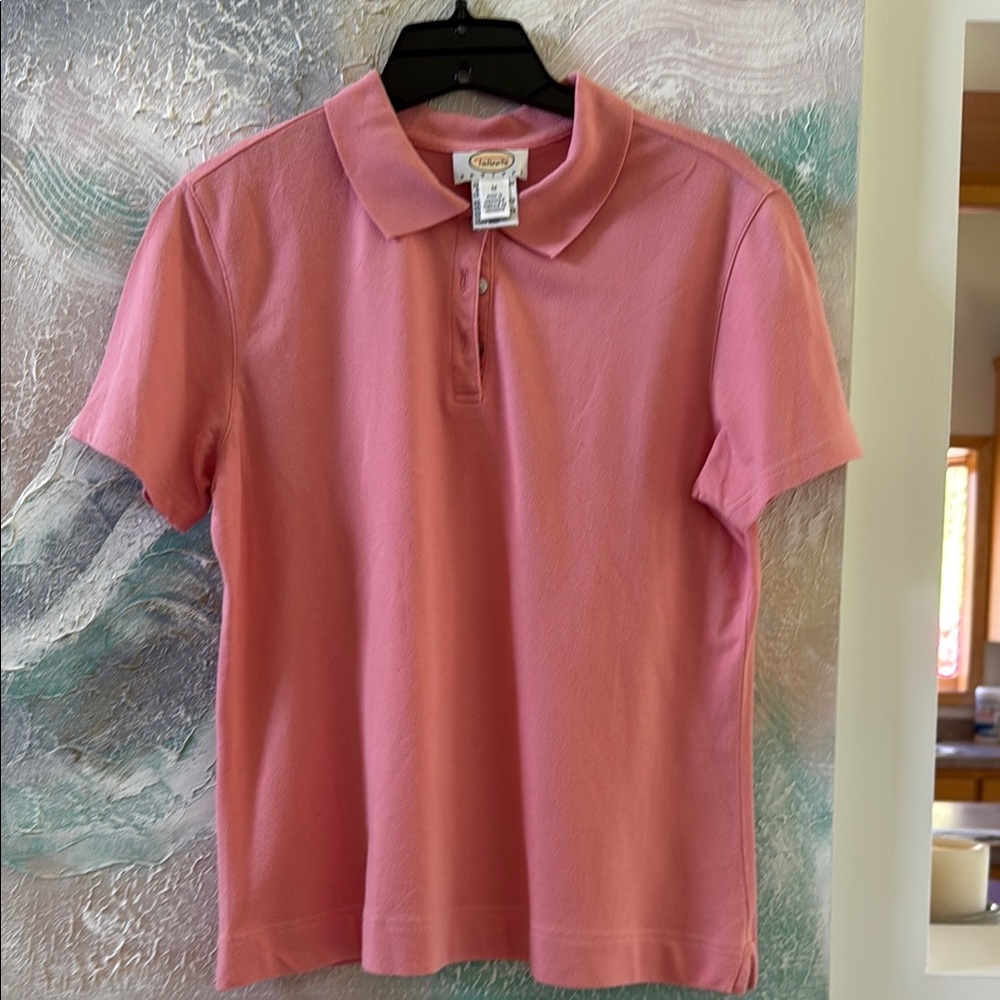Talbots Pink Fitted Polo T-Shirt